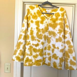 JJill Women's Yellow Tie-Dye Jacket